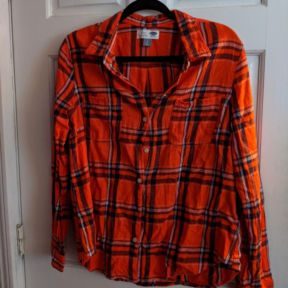 Old Navy plaid long sleeve